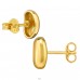 Golden Bean - 925 Sterling Silver Plain Ear Studs A4S49667