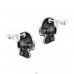 Skull - 925 Sterling Silver Plain Ear Studs A4S15766