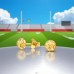 Futbalová lopta pozlátená - Šperkové Striebro 925 Jednoduché Puzetové Náušnice A4S48493