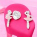 Balerina - Premium - 925 Ezüst Színes Fülbevalók A4S29357