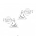 Pyramída - Striebro 925 Jednoduché puzetové Náušnice A4S29362