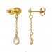 Arany Gonosz Szem és Könnycsepp - 925 Ezüst Kristály Stift Fülbevaló A4S50402