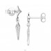 Forma alungita cu zirconiu - Argint 925 Cercei Cu Zirconiu Și Șurub A4S50105