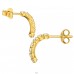 Goldene Halbkreise mit Zirkonia - 925Er Silber Ohrstecker Mit Kristall A4S49553