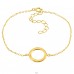 Golden Circle inline - 925 Sterling Silver Bracelets With Silver Chain A4S45212