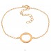 Rosegold Circle - 925 Sterling Silver Bracelets With Silver Chain A4S45213