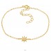 14k Golden Sparkling Star - 925 Sterling Silver Bracelets With Silver Chain A4S43716