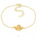 Golden Cupid angel - 925 Sterling Silver Bracelets With Silver Chain A4S44697