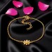 Golden Flower with Zirconia - 925 Sterling Silver Bracelets With Silver Chain A4S49743