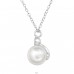 Zirkon und Perle - 925Er Silber Halskette Mit Steinen A4S49185