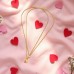Golden Hearts 45cm And 39cm - 925 Sterling Silver Necklace Without Stones A4S49741