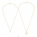 Golden Hearts 45cm And 39cm - 925 Sterling Silver Necklace Without Stones A4S49741