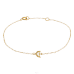 Golden half Moon - 925 Sterling Silver Bracelets With Silver Chain A4S42050