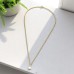 Golden mit Zirkon und Perle - 925Er Silber Halskette Mit Steinen A4S48570