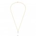 Golden mit Zirkon und Perle - 925Er Silber Halskette Mit Steinen A4S48570