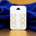 3 Paar vergoldete Bali-Creolen – Schmuck Silber 925 Ohr-Creolen-Sets & Schmuck auf Karten A4S45131