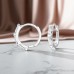 Cirles with Zirconia - 925 Sterling Silver Huggies A4S50290