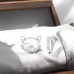 Kočičí tvář se srdečními ušima - Šperkovní Stříbro 925 Huggies A4S49530
