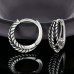Twisted Rope oxidized - 925 Sterling Silver Huggies A4S50084