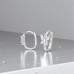 7mm Butterfly with Zirconia - 925 Sterling Silver Huggies A4S49704