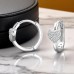 Heart with Zirconia - 925 Sterling Silver Huggies A4S49922