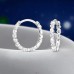 Heart with Zirconia - 925 Sterling Silver Huggies A4S50003