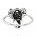 Ein Elefant - 925er Silber Ringe mit Steinen A4S33920