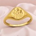 Golden Flower - 925 Sterling Silver Basic Rings A4S49096