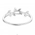 Twig with Golden Leaves - 925 Sterling Silver Rings With Stones A4S49811