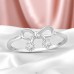 Bow with Zirconia - 925 Sterling Silver Rings With Stones A4S49899