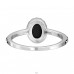 Oval oxidiert mit Halbedelstein - 925Er Silber Ringe Mit Steinen A4S49561