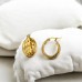 20mm Golden Three-layer circles - 316L Surgical Grade Stainless Steel Steel Earrings A4S49800