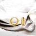  12mm Golden Diamond Cut Hoops - 316L Surgical Grade Stainless Steel Steel Earrings A4S49579