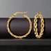 25 mm  Gedrehte Goldene Creolen - Chirurgischer 316L-Edelstahl Stahl-Ohrringe A4S49991