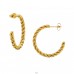 Goldener verdrehter Halbkreis - Chirurgischer 316L-Edelstahl Stahl-Ohrstecker A4S49766