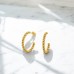 Goldener verdrehter Halbkreis - Chirurgischer 316L-Edelstahl Stahl-Ohrstecker A4S49766