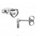 Serce z Kluczem - 316L Stal Chirurgiczna Grade Kolczyki Sztyfty Ze Stali A4S50048