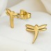 Goldene Libelle - Chirurgischer 316L-Edelstahl Stahl-Ohrstecker A4S50125