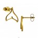  Golden Whale Tail - 316L Surgical Grade Stainless Steel Steel Ear Studs A4S50169