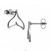 Whale Tail - 316L Surgical Grade Stainless Steel Steel Ear Studs A4S50168