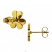 Golden Five-Petal Flower - 316L Surgical Grade Stainless Steel Steel Ear Studs A4S50175