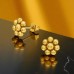 10 mm Gold Ball Flower - 316L Surgical Grade Stainless Steel Steel Ear Studs A4S50227