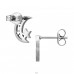 10 mm Moon With Stars - 316L Surgical Grade Stainless Steel Steel Ear Studs A4S50228