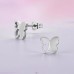 9 mm Semi Cut-Out Butterfly - 316L Surgical Grade Stainless Steel Steel Ear Studs A4S50232