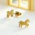 Golden Horse - 316L Surgical Grade Stainless Steel Steel Ear Studs A4S50236