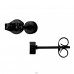 4 mm Round Black - 316L Surgical Grade Stainless Steel Steel Ear Studs A4S50240