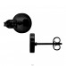 8 mm Round Black - 316L Surgical Grade Stainless Steel Steel Ear Studs A4S50242