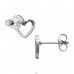10 mm Open Heart - 316L Surgical Grade Stainless Steel Steel Ear Studs A4S50256