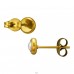 Rund, Golden mit Perle - Chirurgischer 316L-Edelstahl Stahl-Ohrstecker A4S50351