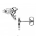 Dolphin And Heart - 316L Surgical Grade Stainless Steel Steel Ear Studs A4S50358